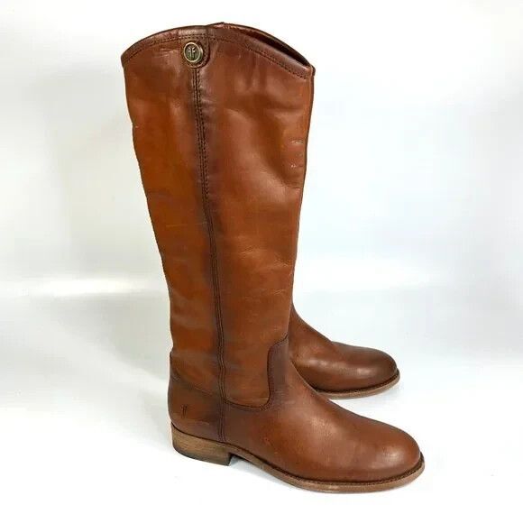Frye Melissa 2 Leather Boots Womens Brown Riding Equestrian 3475449 - Picture 1 of 13